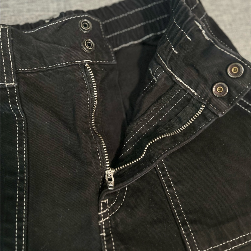 BDG Skate Shorts Black Contrast Stitch High Rise Size XS - Picture 4 of 6